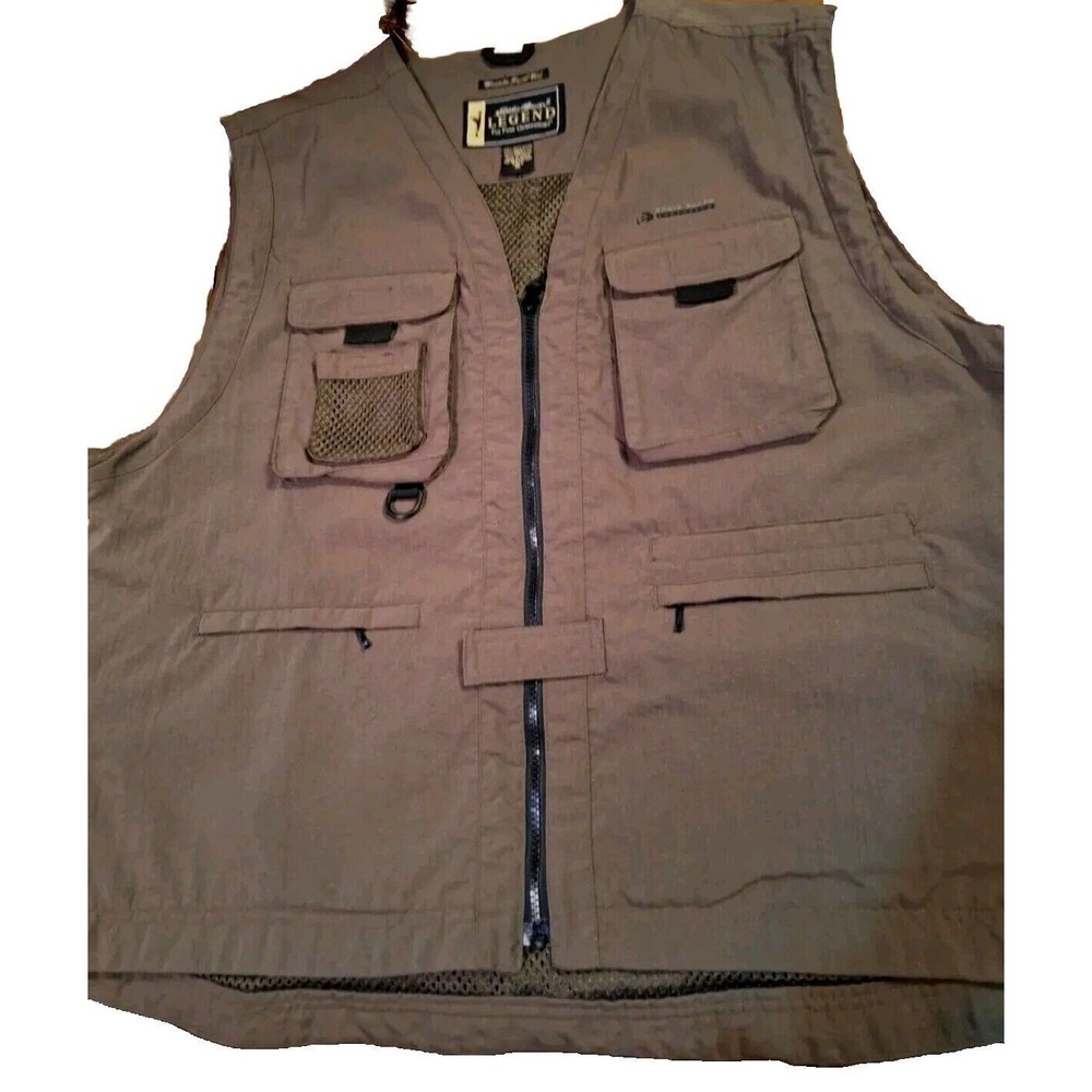 Eddie Bauer Legend Earthtech Wenatchee Travel Fishing Hunting Vest XL Tall EC